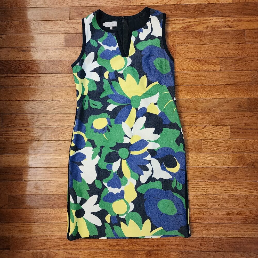 Hobbs London Linen Floral Sleeveless Dress